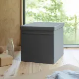 IKEA DRÖNA (ИКЕА ДРЁНА) — Крышка, тёмно-серая тканевая 39x34 см — фото 2