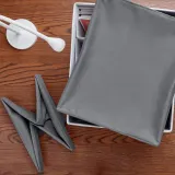 IKEA DRÖNA (ИКЕА ДРЁНА) — Крышка, тёмно-серая тканевая 39x34 см — фото 3