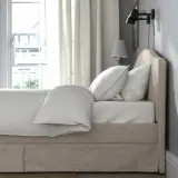 IKEA RAMNEFJÄLL (ИКЕА РАМНЕФЙЭЛЛ) — Чехол на каркас кровати, Киланда светло-бежевый 140x200 см — фото 6