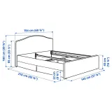 IKEA RAMNEFJÄLL (ИКЕА РАМНЕФЙЭЛЛ) — Чехол на каркас кровати, Киланда светло-бежевый 140x200 см — фото 8
