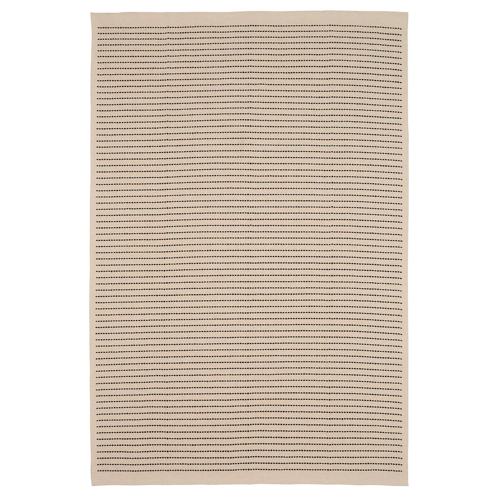 IKEA STARREKLINTE (ИКЕА СТАРРЕКЛИНТЕ) — Ковёр безворсовый, натуральный/чёрный 120х180 см