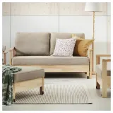 IKEA STARREKLINTE (ИКЕА СТАРРЕКЛИНТЕ) — Ковёр безворсовый, натуральный/чёрный 120х180 см — фото 3