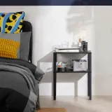 IKEA KNARREVIK (ИКЕА КНАРРЕВИК) — Прикроватный столик, чёрный 42х34 см — фото 2