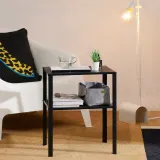 IKEA KNARREVIK (ИКЕА КНАРРЕВИК) — Прикроватный столик, чёрный 42х34 см — фото 4