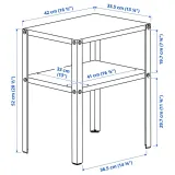 IKEA KNARREVIK (ИКЕА КНАРРЕВИК) — Прикроватный столик, чёрный 42х34 см — фото 6