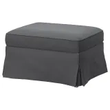 IKEA EKTORP (ИКЕА ЕКТОРП) — Чехол для пуфа, Хакебо темно-серый — фото 2