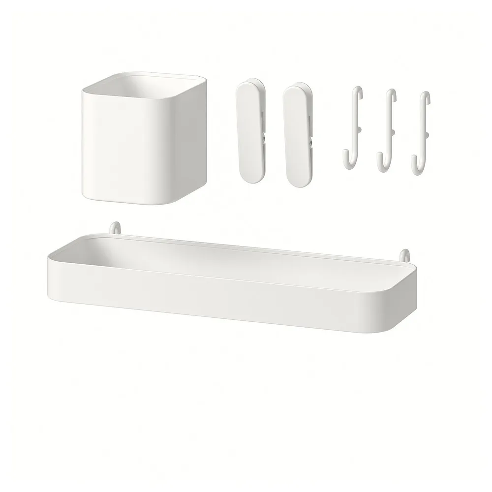 IKEA SKÅDIS (ИКЕА СКОДИС) — Набор аксессуаров, 7 предметов, белый