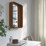 IKEA DVÄRGSYREN (ИКЕА ДВЭРГСИРЕН) — Зеркало, шпон ореха 40x50 см — фото 2