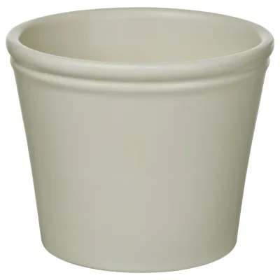 IKEA KÖRSBÄRSBJÖRK (ИКЕА КЁРСБЭРСБЙЁРК) — Кашпо для цветочного горшка, светлое серо-бежевое 9 см