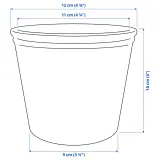 IKEA KÖRSBÄRSBJÖRK (ИКЕА КЁРСБЭРСБЙЁРК) — Кашпо для цветочного горшка, светлое серо-бежевое 9 см — фото 5