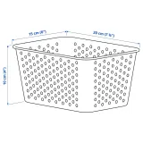 IKEA PLOGSVÄNG (ИКЕА ПЛОГСВЭНГ) — Контейнер, белый 15х20х10 см — фото 6