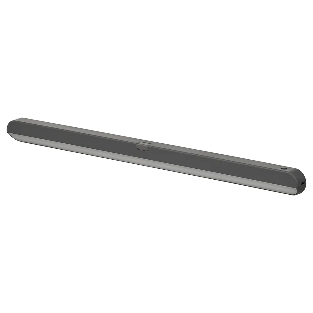IKEA KÖLVATTEN (ИКЕА КЁЛВАТТЕН) — Светодиодная подсветка с датчиком, серый/на батарейках 50 см