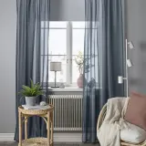 IKEA STENFRÖ (ИКЕА СТЕНФРЁ) — Гардины, 2 шт., тёмно-синий/на шторной ленте 145х300 см — фото 2