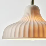 IKEA SKIVTOFS (ИКЕА СКИВТОФС) — Подвесной светильник, кремовый/керамика 24 см — фото 6