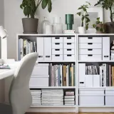 IKEA FJÄDERHARV (ИКЕА ФЙЭДЕРХАРВ) — Коробка с крышкой, белый 25х35х8 см — фото 5