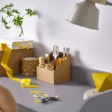 IKEA GÄRDESGÅRD (ИКЕА ГЭРДЕСГОРД) — Органайзер для стола, натуральный 16х16 см — фото 3