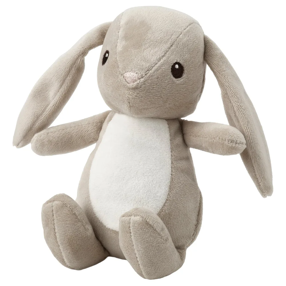 IKEA DVÄRGHARE (ИКЕА ДВЭРГХАРЕ) — Мягкая игрушка, зайчик/бежевый 21 см