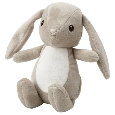 IKEA DVÄRGHARE (ИКЕА ДВЭРГХАРЕ) — Мягкая игрушка, зайчик/бежевый 21 см
