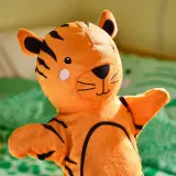 IKEA NATTHÄGER (ИКЕА НАТТХЭГЕР) — Набор из 3 кукол-перчаток, крокодил зебра/тигр многоцветный — фото 5