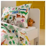 IKEA NATTHÄGER (ИКЕА НАТТХЭГЕР) — Набор из 3 кукол-перчаток, крокодил зебра/тигр многоцветный — фото 6