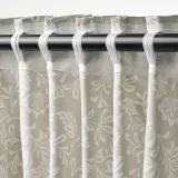 IKEA SNÖRUTA (ИКЕА СНЁРУТА) — Штора, 2 шт., светлый серо-бежевый белый/цветочный узор на ленте 145х250 см — фото 3