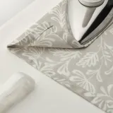 IKEA SNÖRUTA (ИКЕА СНЁРУТА) — Штора, 2 шт., светлый серо-бежевый белый/цветочный узор на ленте 145х250 см — фото 4