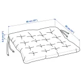IKEA VIPPÄRT (ИКЕА ВИППЭРТ) — Подушка на стул, тёмно-серый 38x38x6,5 см — фото 5