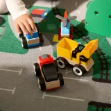 IKEA LILLABO (ИКЕА ЛИЛЛАБО) — Набор машинок, 3 предмета, экскаватор/полицейская машина/гоночный автомобиль разноцветный — фото 3