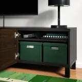 IKEA GJÄTTA (ИКЕА ГЙЭТТА) — Коробка с крышкой, бархат тёмно-зелёный 25x35x20 см — фото 7