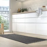 IKEA RIDSTIG (ИКЕА РИДСТИГ) — Ковёр безворсовый, серый/кремовый 80x180 см — фото 4