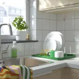 IKEA RINNIG (ИКЕА РИННИГ) — Сушилка для посуды, двусторонняя, зелёный 40x31 см — фото 4