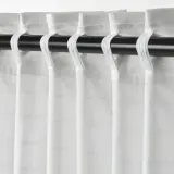 IKEA MÄSTERROT (ИКЕА МЭСТЕРРОТ) — Гардины, 2 шт., белый/клетка на шторной ленте 145x300 см — фото 4