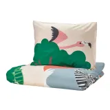 IKEA SANDLÖPARE (ИКЕА САНДЛЁПАРЕ) — Пододеяльник и наволочка, разноцветный/саванна 150x200/50x60 см — фото 1