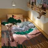 IKEA SANDLÖPARE (ИКЕА САНДЛЁПАРЕ) — Пододеяльник и наволочка, разноцветный/саванна 150x200/50x60 см — фото 4