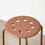 IKEA MARIUS (ИКЕА МАРИУС) — Табурет, красно-коричневый 45 см — фото 4