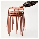 IKEA MARIUS (ИКЕА МАРИУС) — Табурет, красно-коричневый 45 см — фото 5