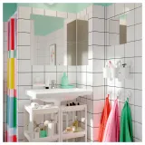 IKEA GANSJÖN (ИКЕА ГАНШЁН) — Комплект для ванной, 3 предмета, светло-зелёный — фото 5
