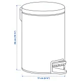 IKEA GANSJÖN (ИКЕА ГАНШЁН) — Мусорная корзина, чёрная 3 л — фото 6