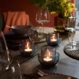 IKEA TALLTITA (ИКЕА ТАЛЛТИТА) — Подсвечник для чайных свечей, 2 предмета, синий/сиреневый — фото 2