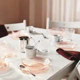 IKEA HAVSGÄDDA (ИКЕА ХАВСГЭДДА) — Миска, рисунок в полоску/розовый 12 см — фото 5