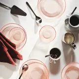 IKEA HAVSGÄDDA (ИКЕА ХАВСГЭДДА) — Миска, рисунок в полоску/розовый 12 см — фото 6