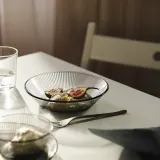 IKEA HAVSGÄDDA (ИКЕА ХАВСГЭДДА) — Тарелка глубокая, рисунок в полоску/серый 19 см — фото 2