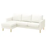 IKEA SALTSJÖBADEN (ИКЕА САЛТШЁБАДЕН) — Чехол на 3-местный диван с шезлонгом, Блекинге белый — фото 2