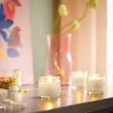 IKEA HÖKGÖK (ИКЕА ХЁКГЁК) — Ароматическая свеча в стакане, ваниль бледно-бежевый 12 ч — фото 2