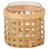 IKEA PÅVEFINK (ИКЕА ПОВЕФИНК) — Подсвечник для чайной свечи, бамбук 8 см — фото 1