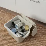 IKEA TRÖSKNING (ИКЕА ТРЁСКНИНГ) — Контейнер для мусора с крышкой, светло-бежевый 12 л — фото 4