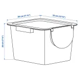 IKEA TRÖSKNING (ИКЕА ТРЁСКНИНГ) — Контейнер для мусора с крышкой, светло-бежевый 12 л — фото 7