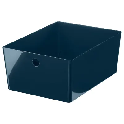 IKEA KUGGIS (ИКЕА КУГГИС) — Контейнер, чёрно-синий 26x35x15 см