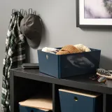 IKEA KUGGIS (ИКЕА КУГГИС) — Контейнер, чёрно-синий 26x35x15 см — фото 2