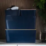 IKEA KUGGIS (ИКЕА КУГГИС) — Контейнер, чёрно-синий 26x35x15 см — фото 8